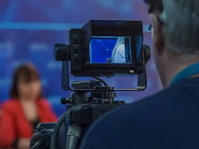 Camera person and anchor